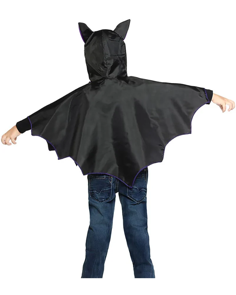 Bat Poncho Kids Costume - Image 3