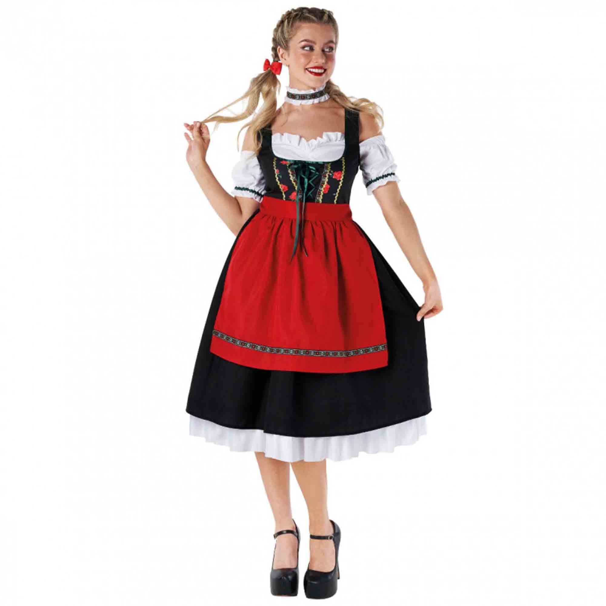 Bavarian Long Dress Womens Costume Size 16-18