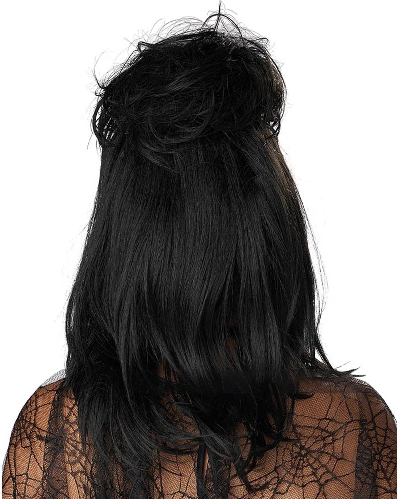 Beetle Girl Short Black Wig - Image 2