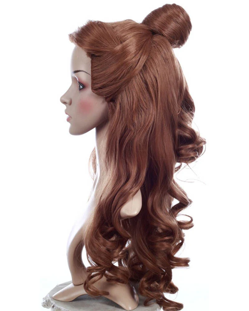 Belle of the Ball Premium Long Curly Brown Wig - Image 10