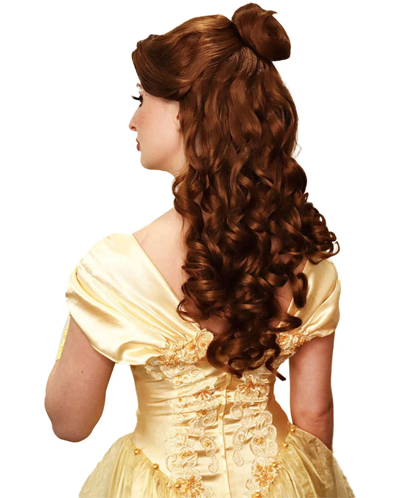 Belle of the Ball Premium Long Curly Brown Wig - Image 2