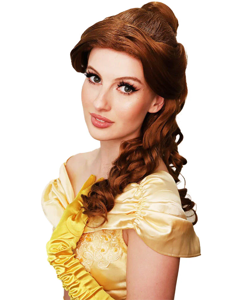 Belle of the Ball Premium Long Curly Brown Wig - Image 5