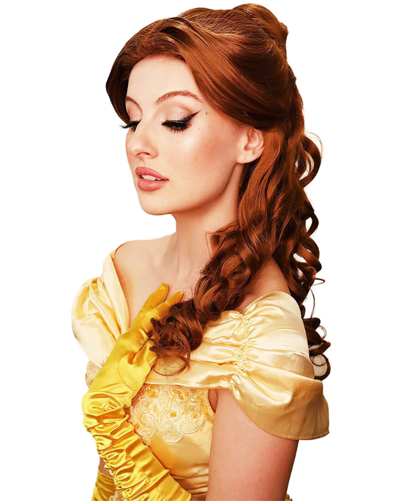 Belle of the Ball Premium Long Curly Brown Wig - Image 6