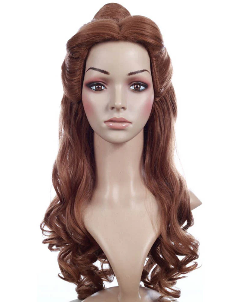 Belle of the Ball Premium Long Curly Brown Wig - Image 8