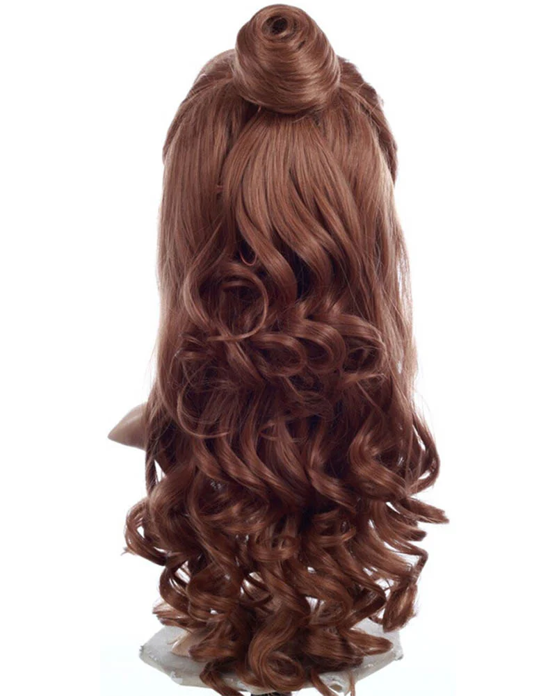 Belle of the Ball Premium Long Curly Brown Wig - Image 9