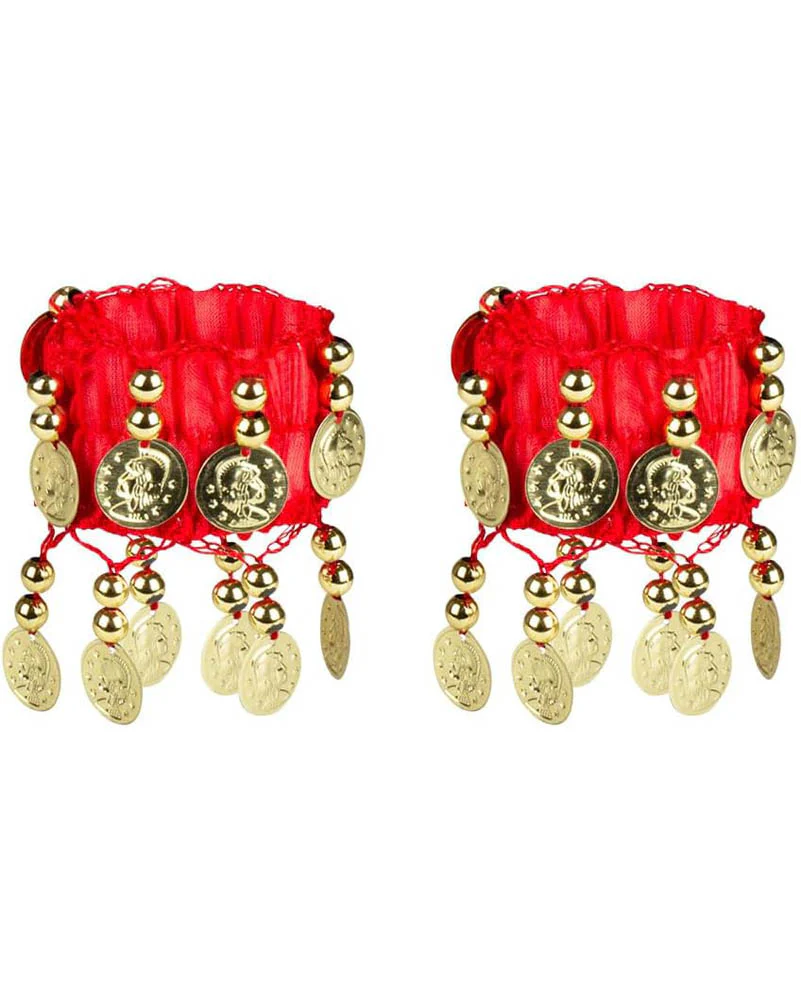 Belly Dancer Headband Belt and Bracelets Set - Image 4