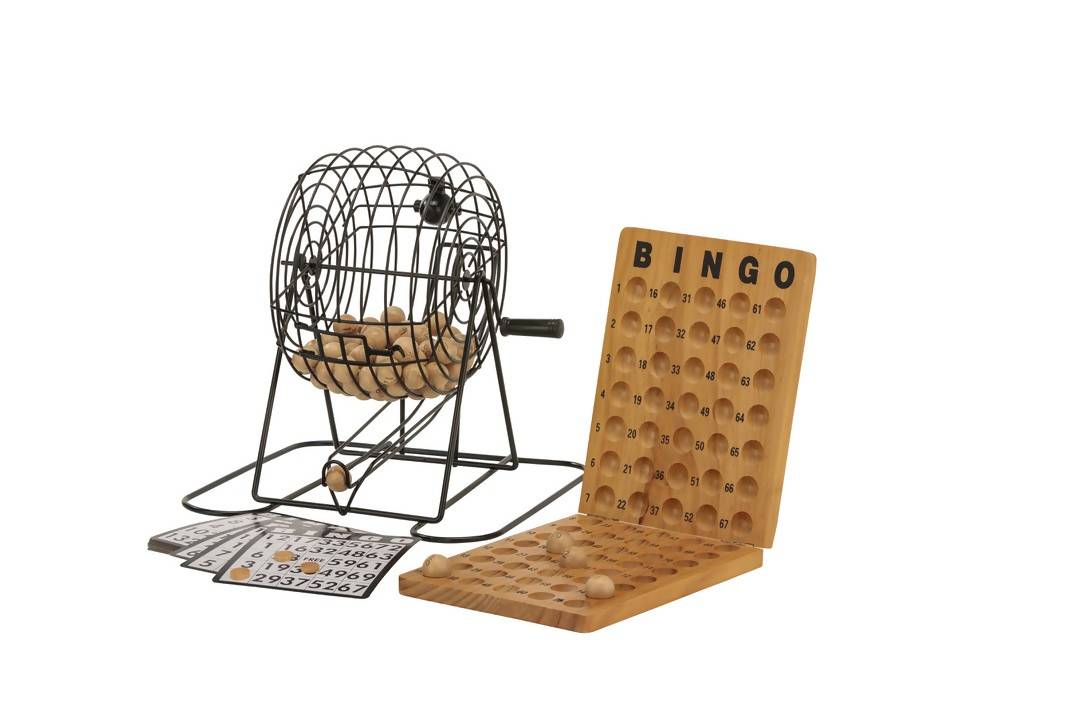 Bingo 75 Player Set With Metal Cage and Wooden Scoreboard - Image 3