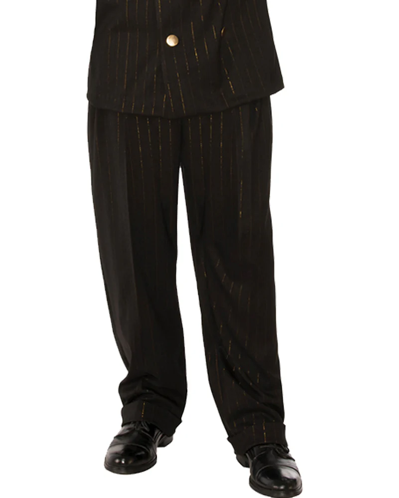 20s Black and Gold Gangster Mens Costume - Image 3