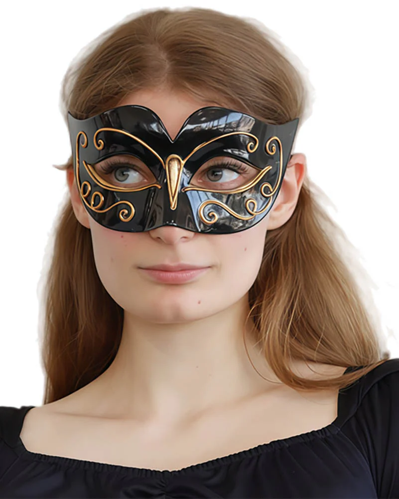 Black and Gold Masquerade Eye Mask