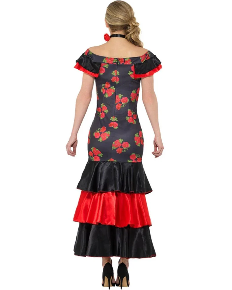 Black and Red Flamenco Womens Costume - Image 3