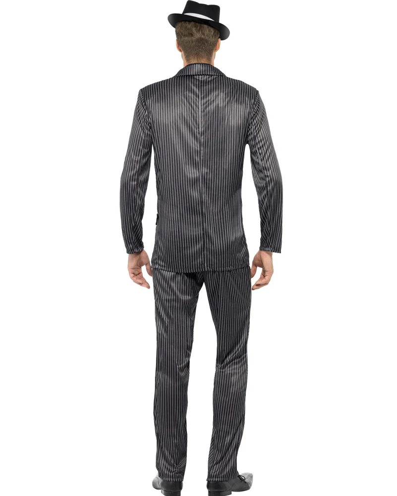 20s Black and White Gangster Mens Costume - Image 3