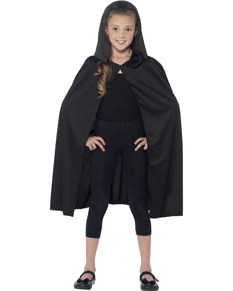 Black Hooded Cape - Image 2
