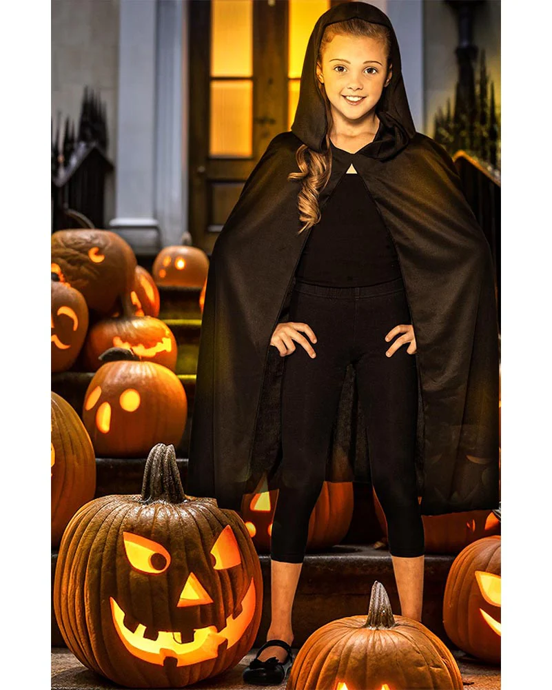 Black Hooded Cape - Image 4