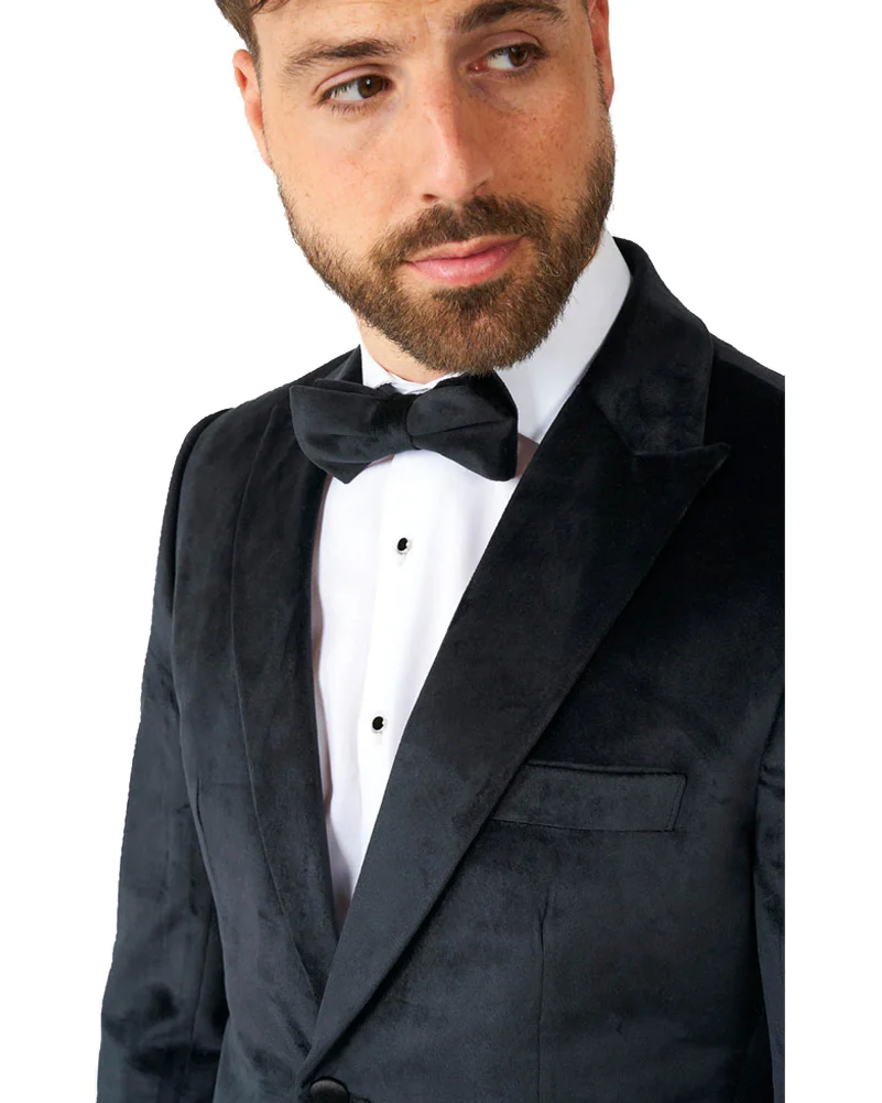 Black Midnight Velvet Opposuit Mens Tuxedo - Image 4