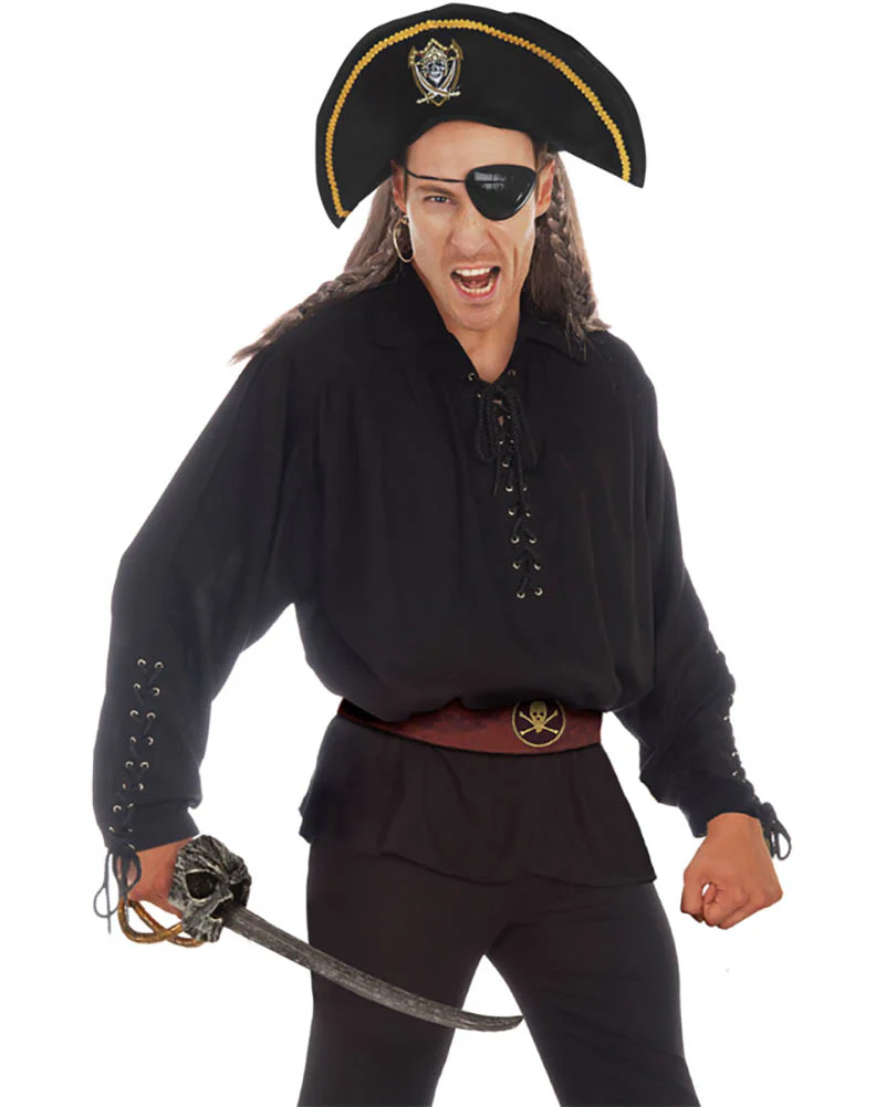 Black Pirate Mens Shirt