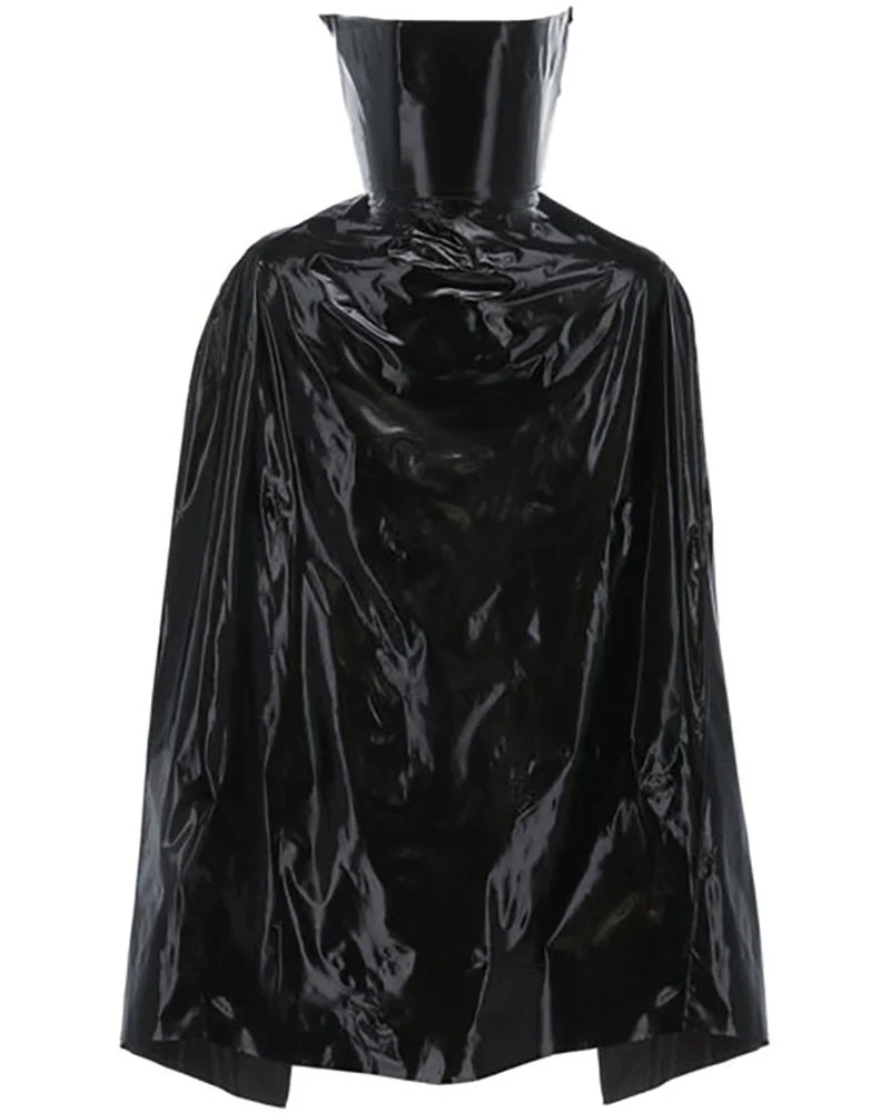 Black PVC Vampire Cape - Image 2