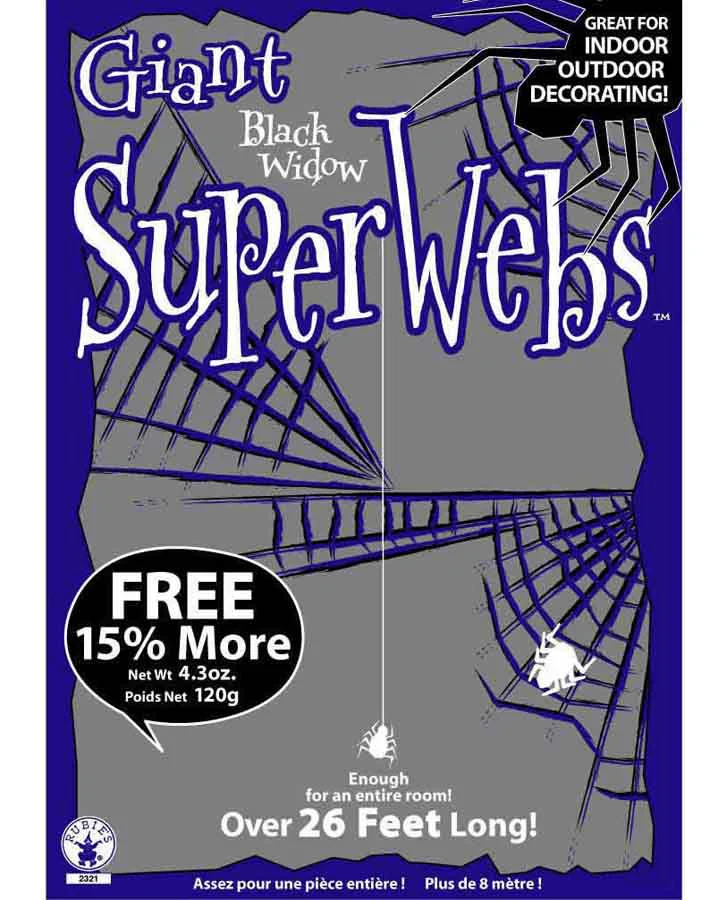 Black Spider Webbing with Bonus Spiders - Image 2