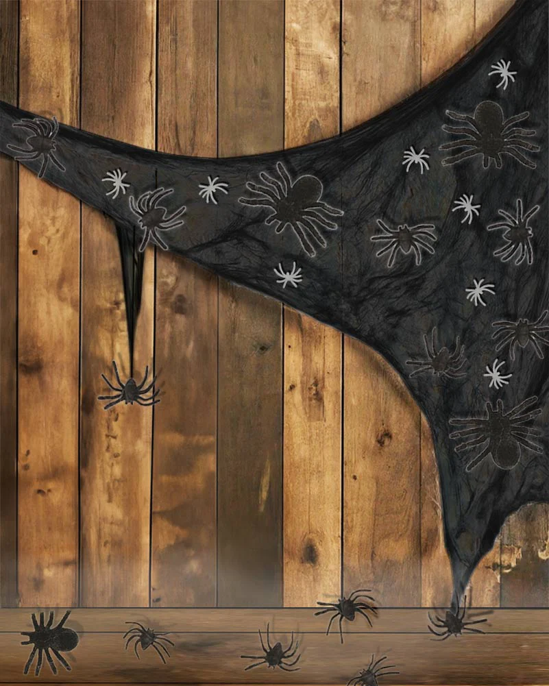 Black Spider Webbing with Bonus Spiders - Image 4