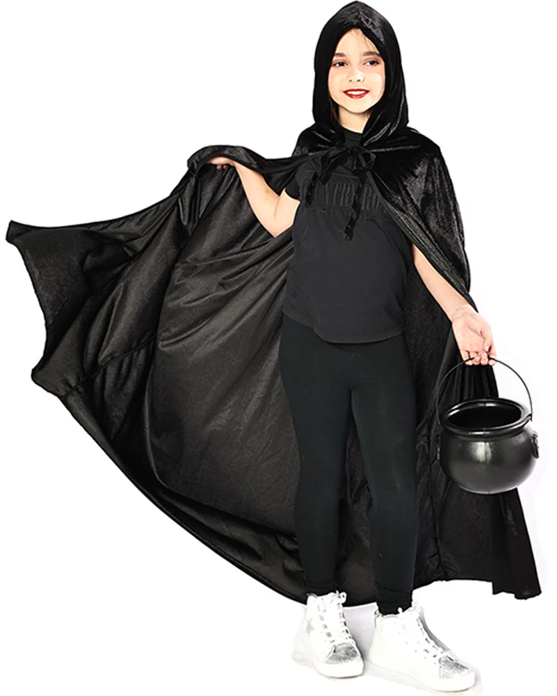 Black Velvet Deluxe Kids Cape