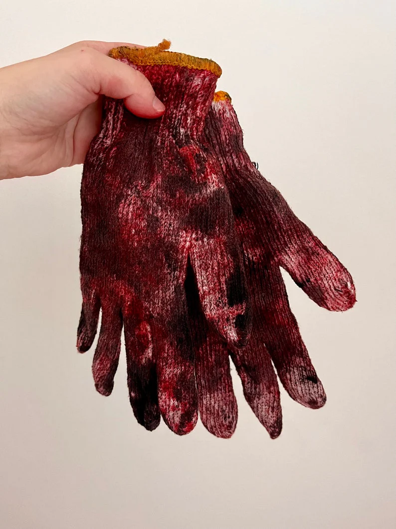 Bloody Dirty Work Gloves Prop - Image 4