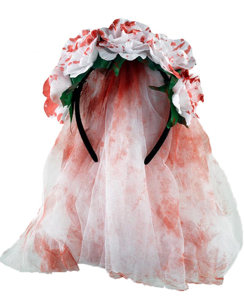 Bloody White Horror Bridal Veil - Image 2