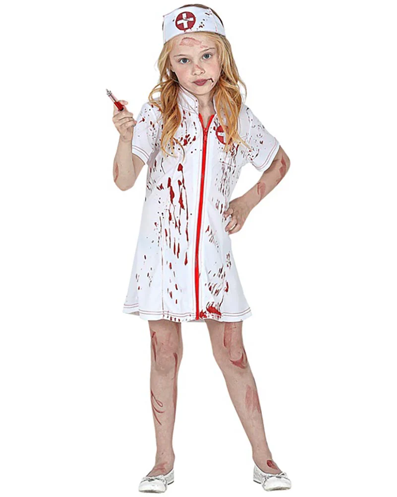 Bloody Zombie Nurse Girls Costume - Image 2