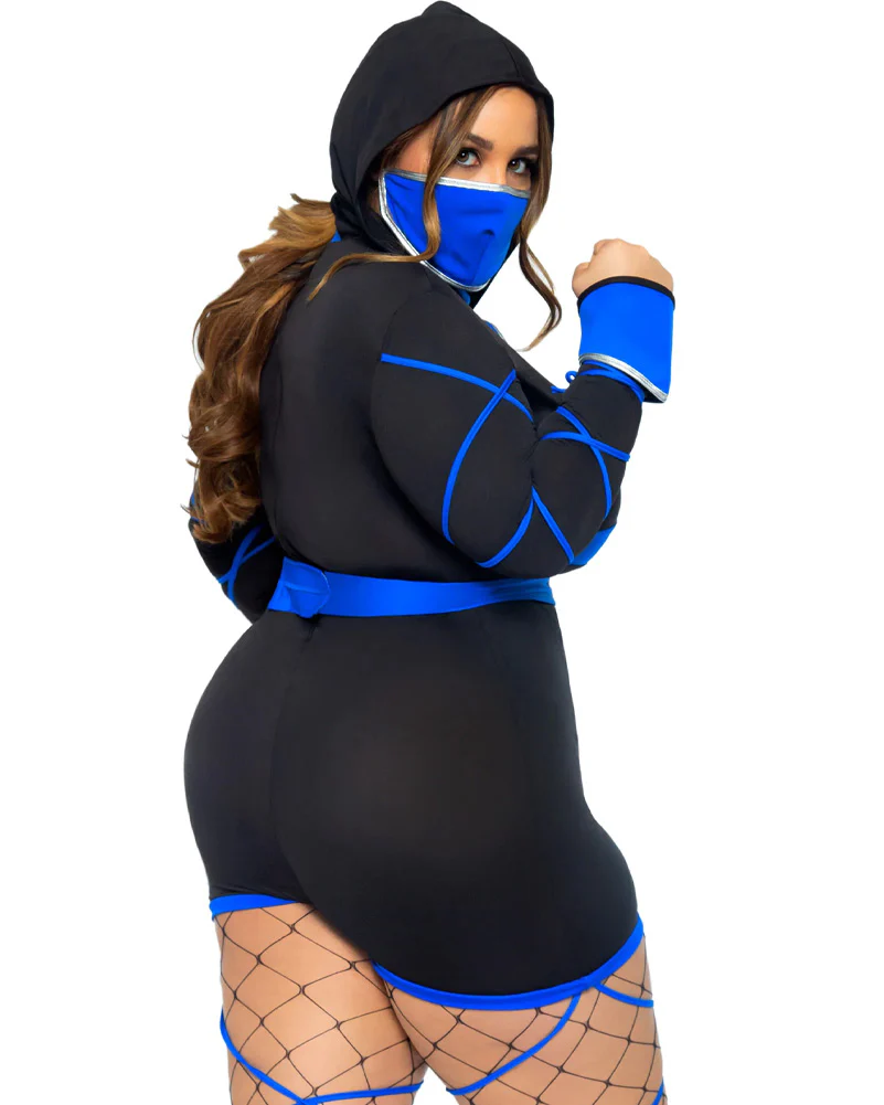 Blue Dragon Ninja Plus Size Womens Costume - Image 2