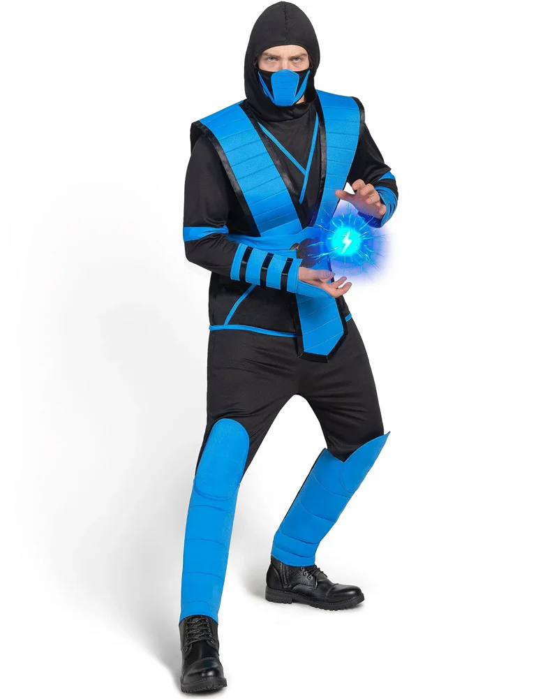 Blue Ninja Mens Costume - Image 2