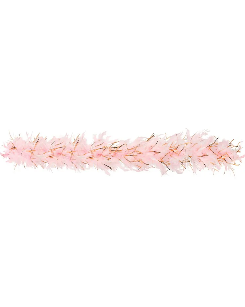 Blush & Gold Foil Bachelorette Feather Boa