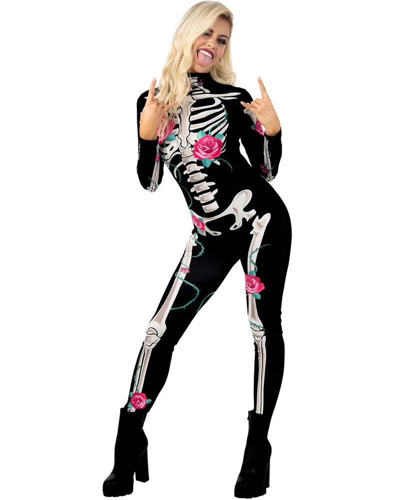 Botanical Skeleton Bodysuit Womens Costume - Image 2