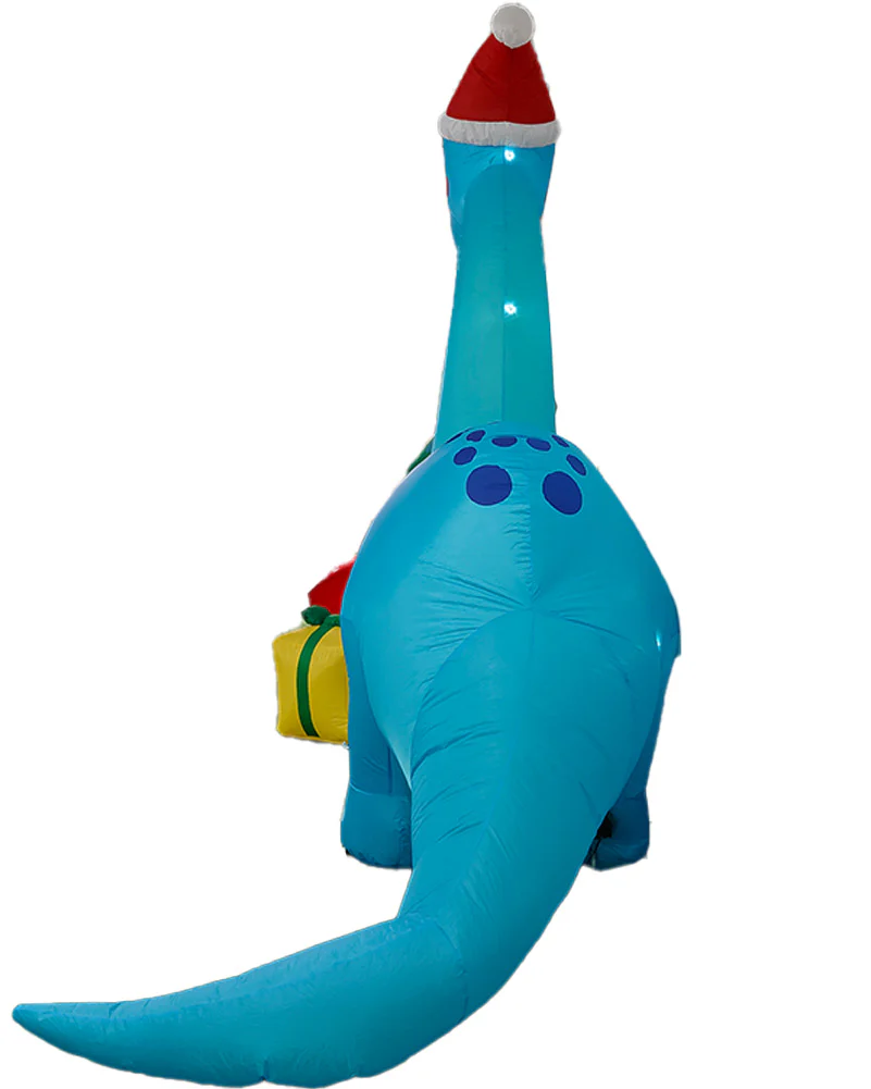Brachiosaurus with Christmas Tree and Gifts Lawn Inflatable - Image 3