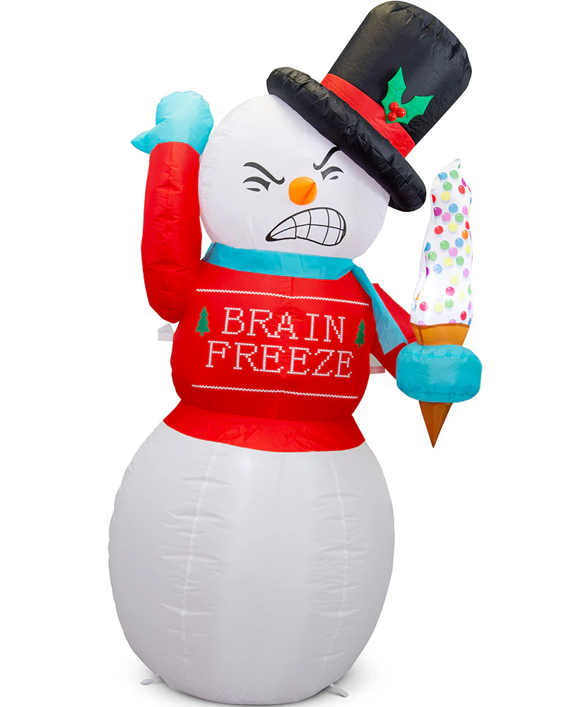 Brain Freeze Snowman Christmas Lawn Inflatable 1.8m - Image 2