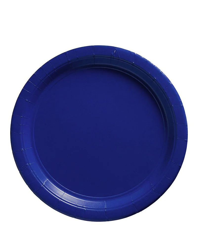 Bright Royal Blue 23cm Round Paper Plates Pack of 20