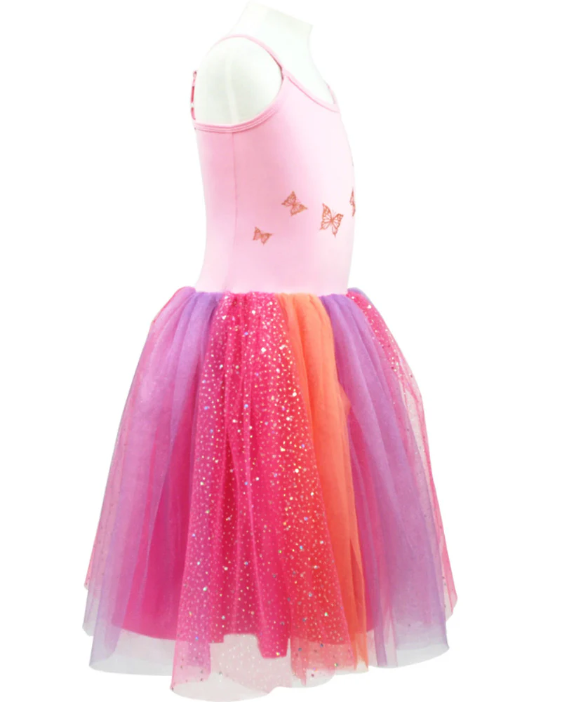 Butterfly Skies Party Dress with Rose Gold Butterfly Print Girls Costume - Image 5