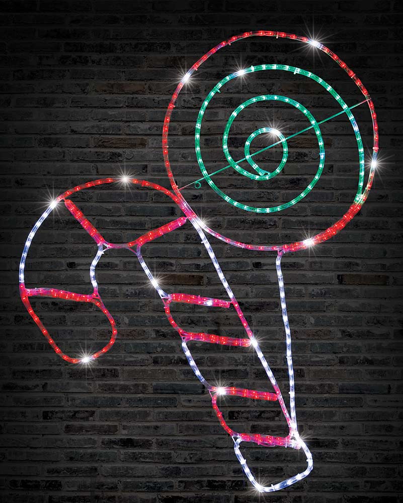 Candy Cane and Lollipop Twinkling LED Christmas Ropelight 1m - Image 3