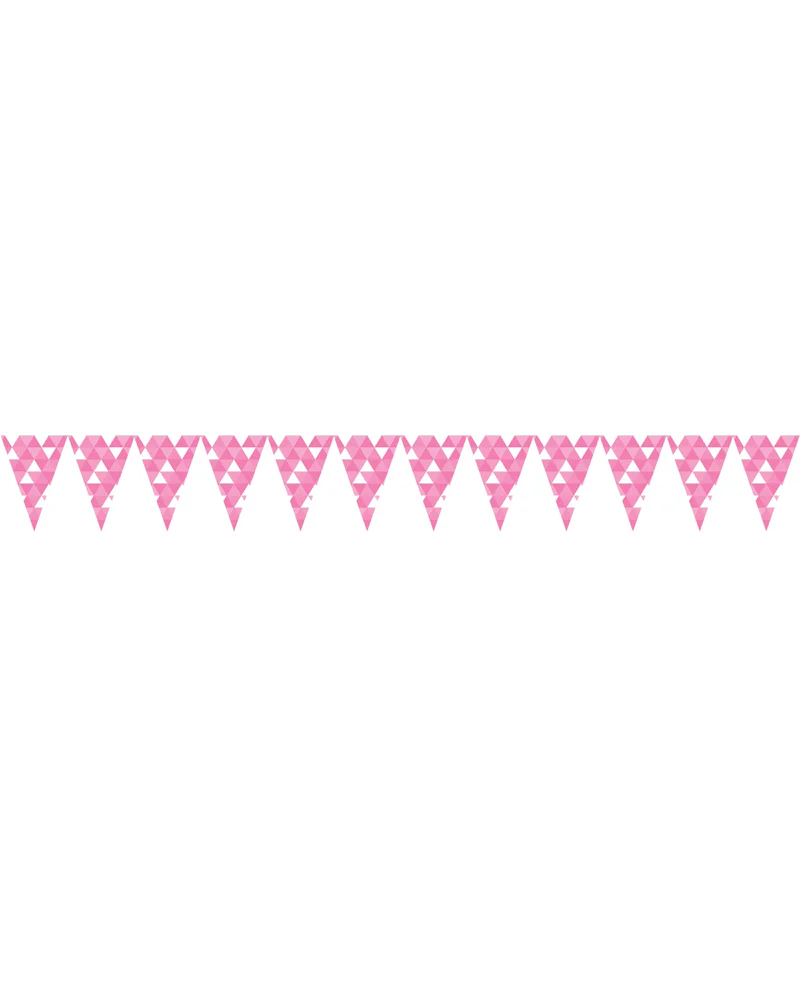 Candy Pink Fractal Flag Banner 2.75m