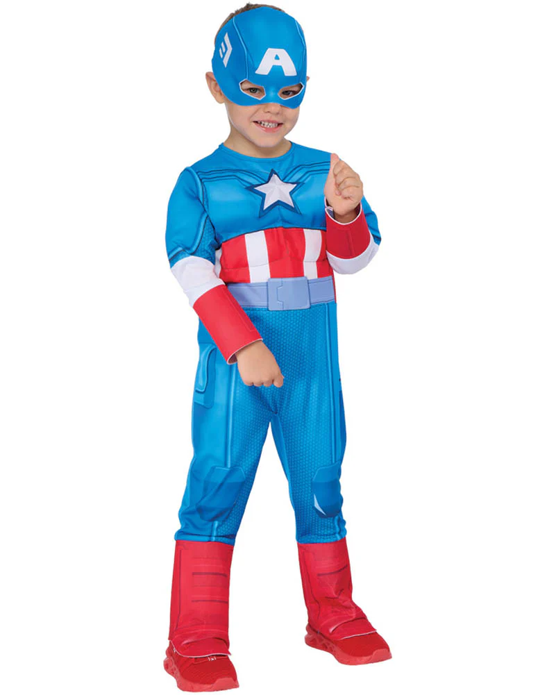 Captain American Deluxe Preschooler Kids Costume - Image 2