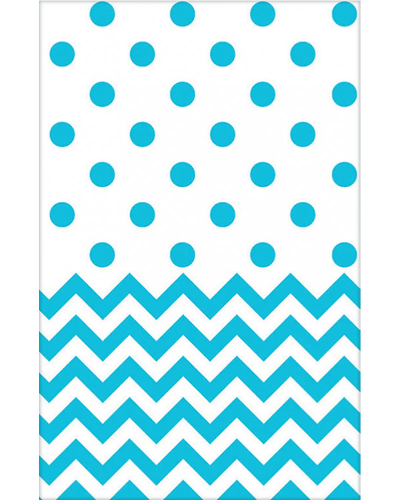 Caribbean Blue Chevron Tablecover - Image 2