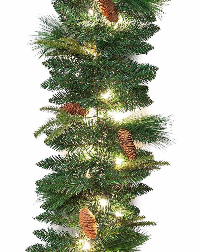 Carolina Pine Artificial Holiday Christmas Garland 2.7m - Image 2