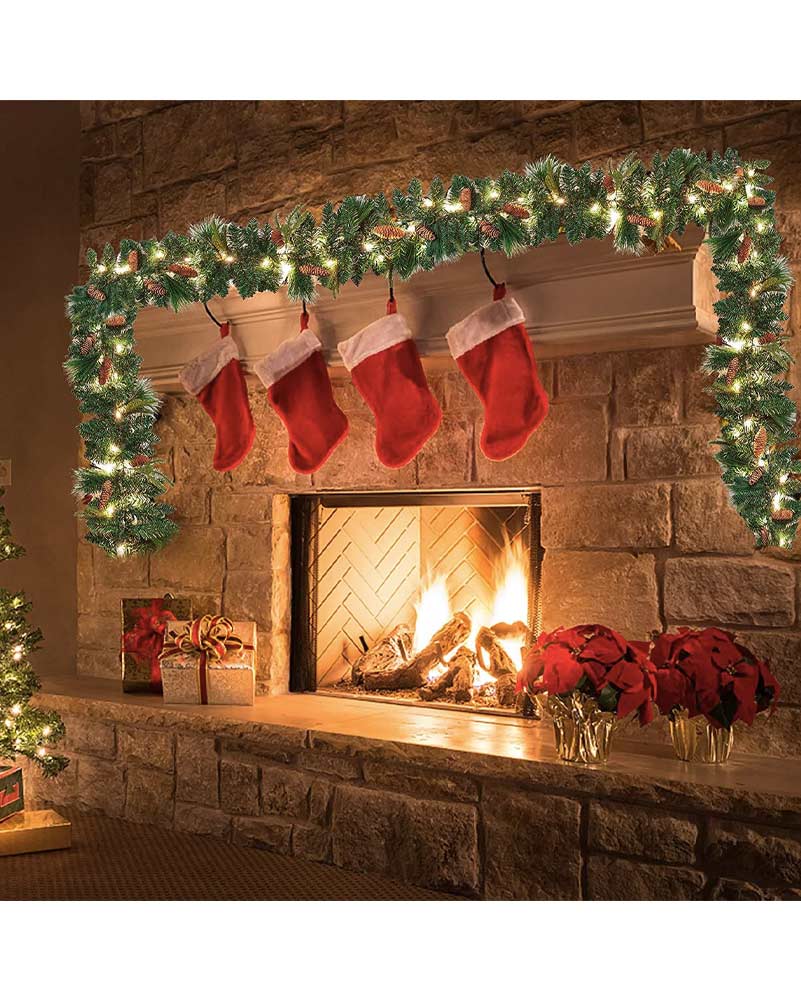 Carolina Pine Artificial Holiday Christmas Garland 2.7m - Image 4