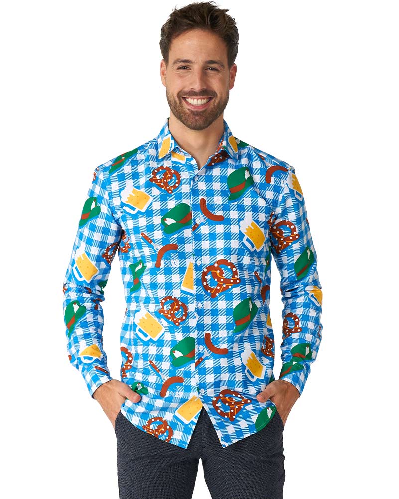 Check Oktoberfest Mens Suitmeister Shirt - Image 2