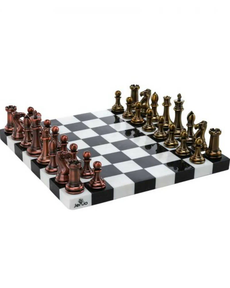 Chess Marble Board with Resin Pieces - Image 2