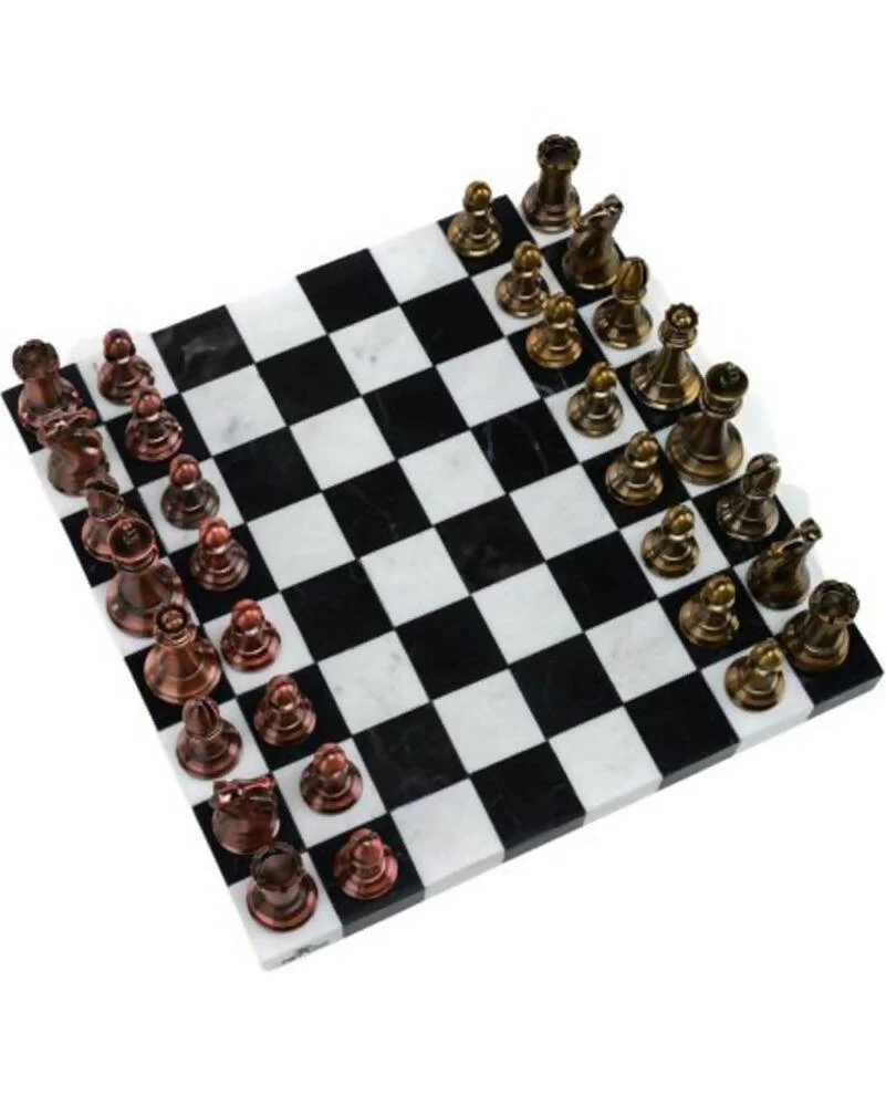 Chess Marble Board with Resin Pieces - Image 3