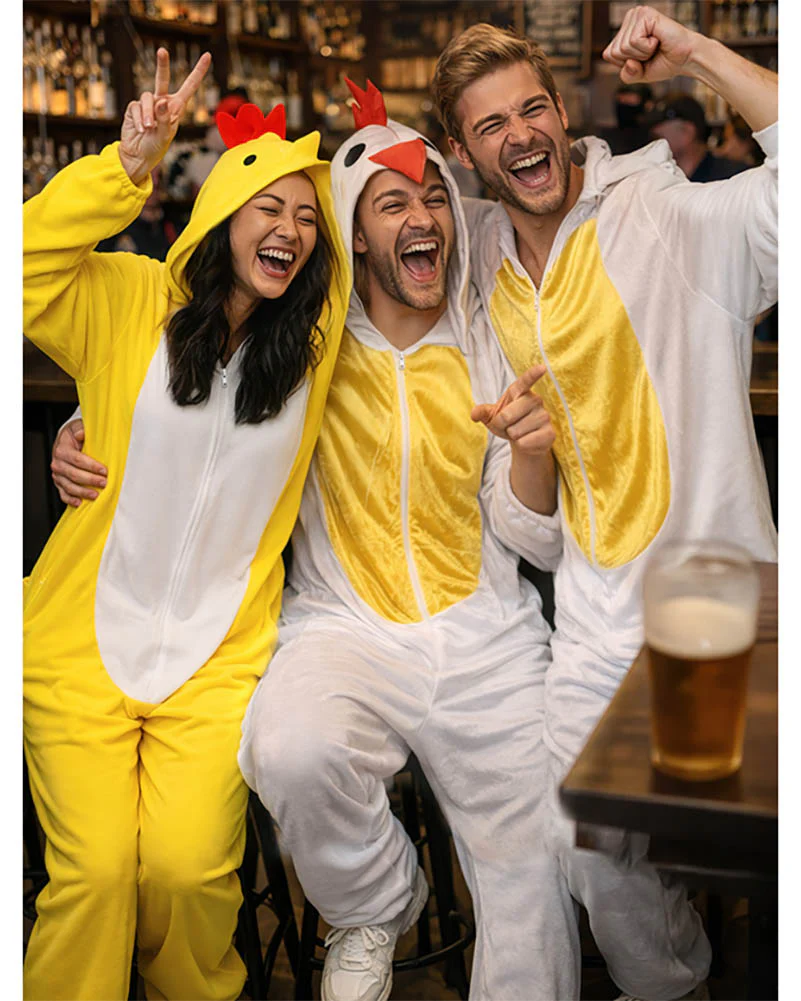 Chicken Jumpsuit Adult Costume - Image 6