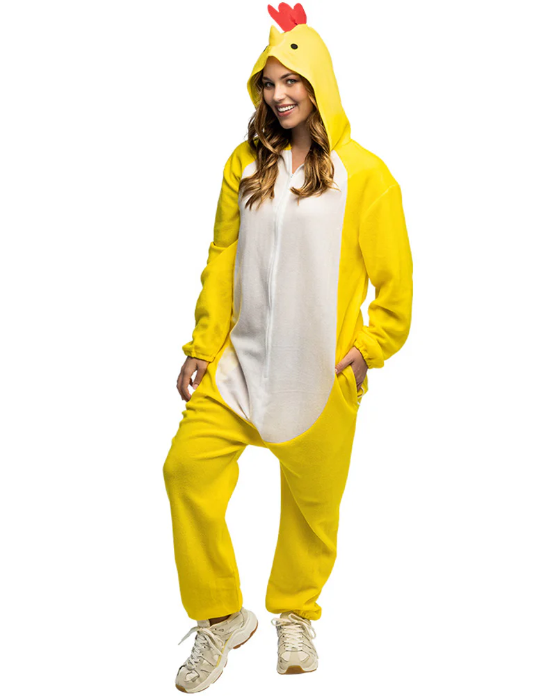 Chicken Jumpsuit Adult Plus Size Costume - Image 3