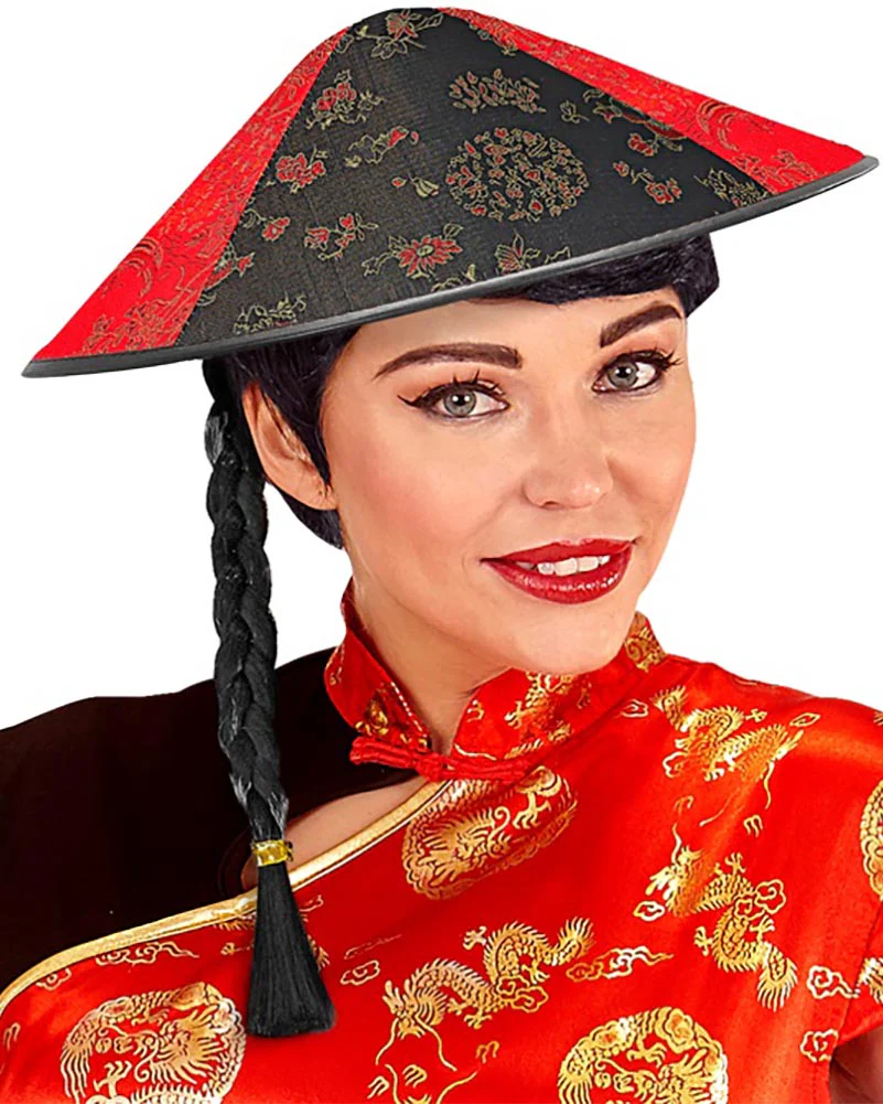 Chinese Hat with Plait - Image 2