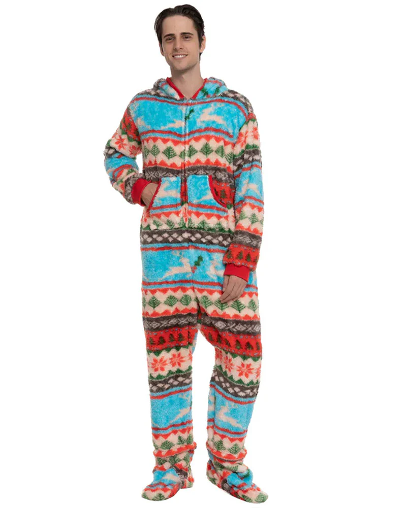 Christmas Colored Pattern Adults Onesie - Image 3