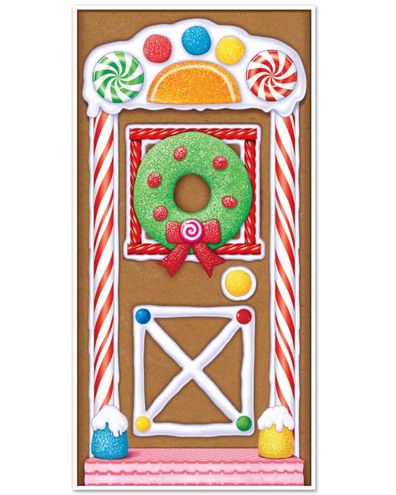 Christmas Gingerbread House Door Cover