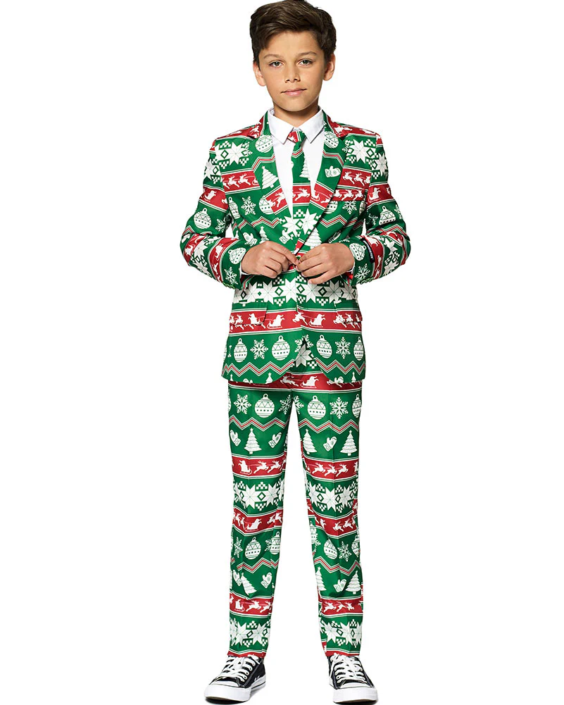 Christmas Green Nordic Boys Suitmeister - Image 2