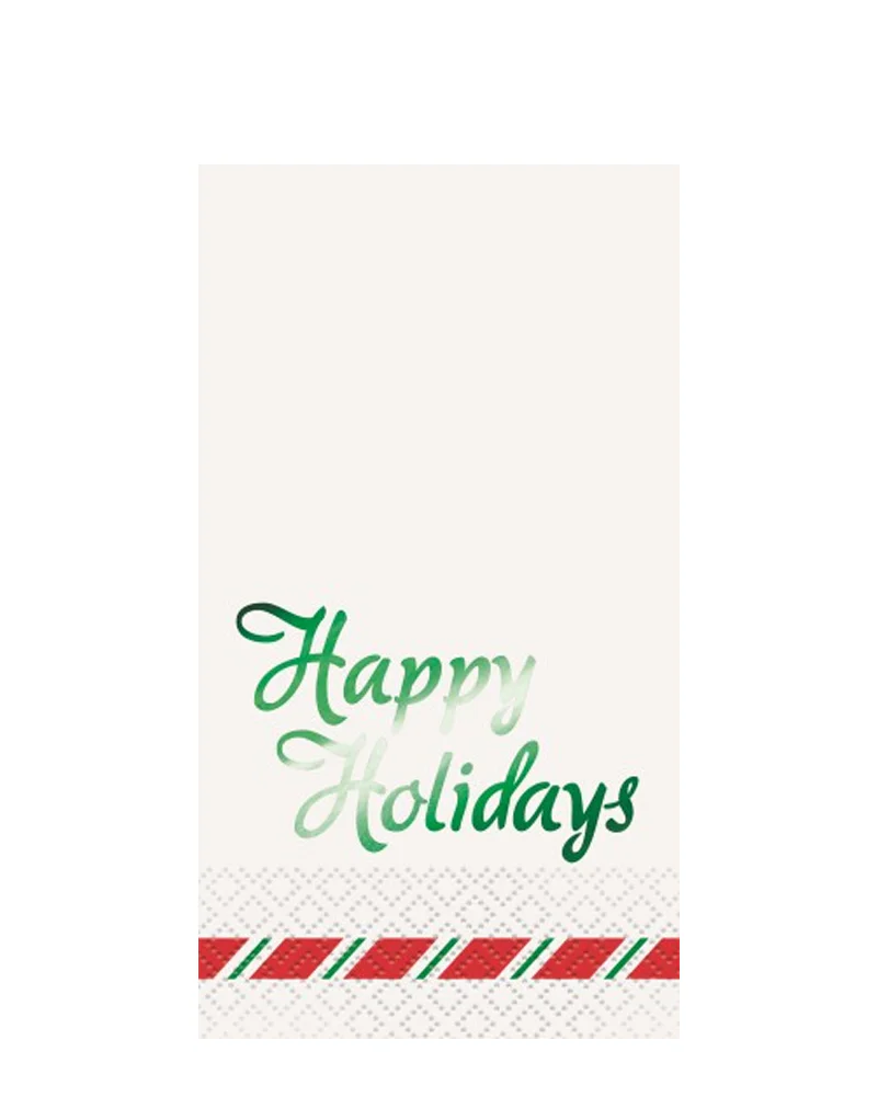 Christmas Happy Holidays Guest Napkins Pack of 16